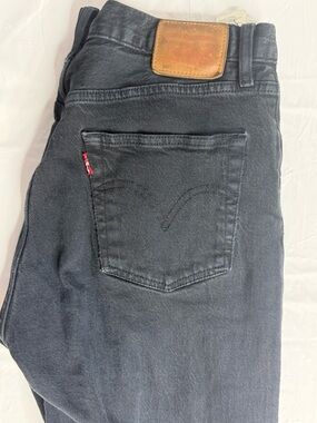 Levi’s 501 Jeans Mens 29x28 Black Button Fly Straight Leg Denim USA Classic